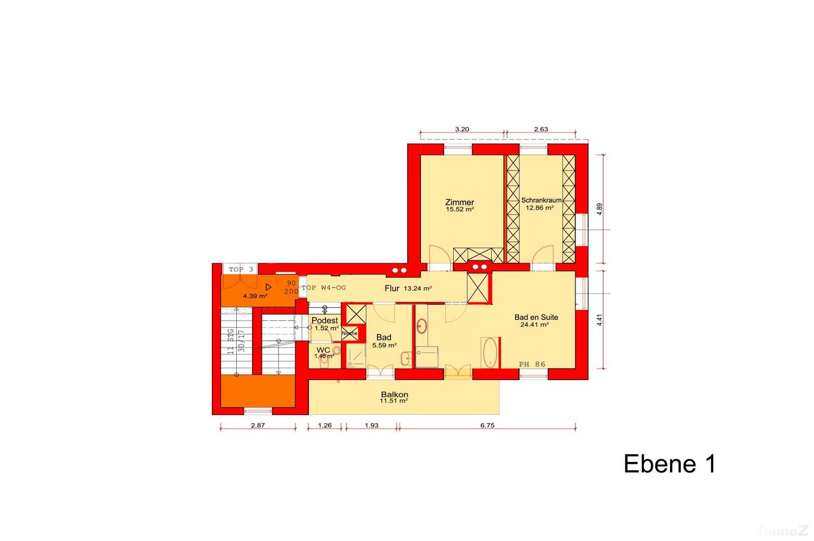 Wohnung zu kaufen: Am Bergl 6, 8042 Graz - Grundriss Ebene 1