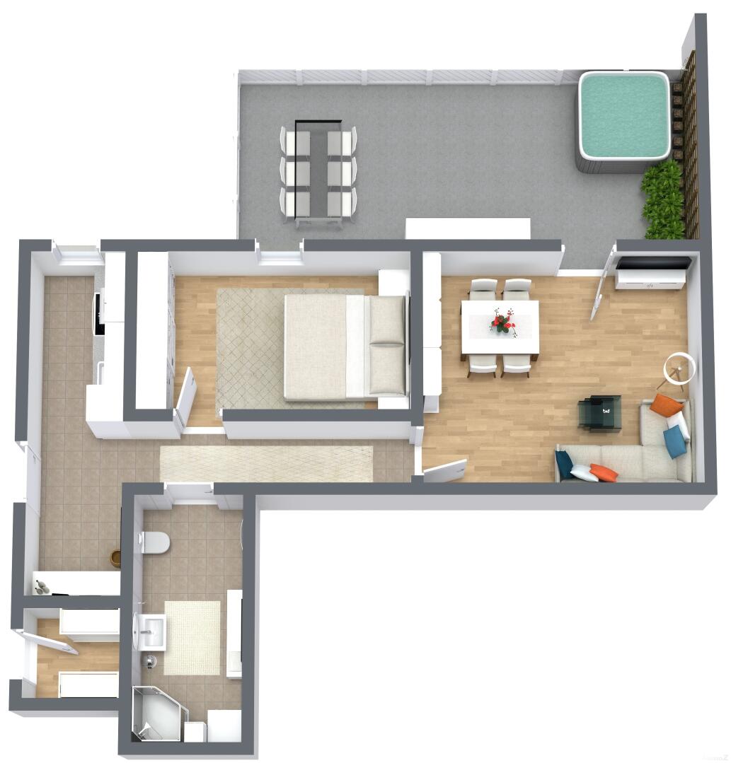 Wohnung zu mieten: 8044 Graz - Purbergstraße 56 - 1. Etage - 3D Floor Plan