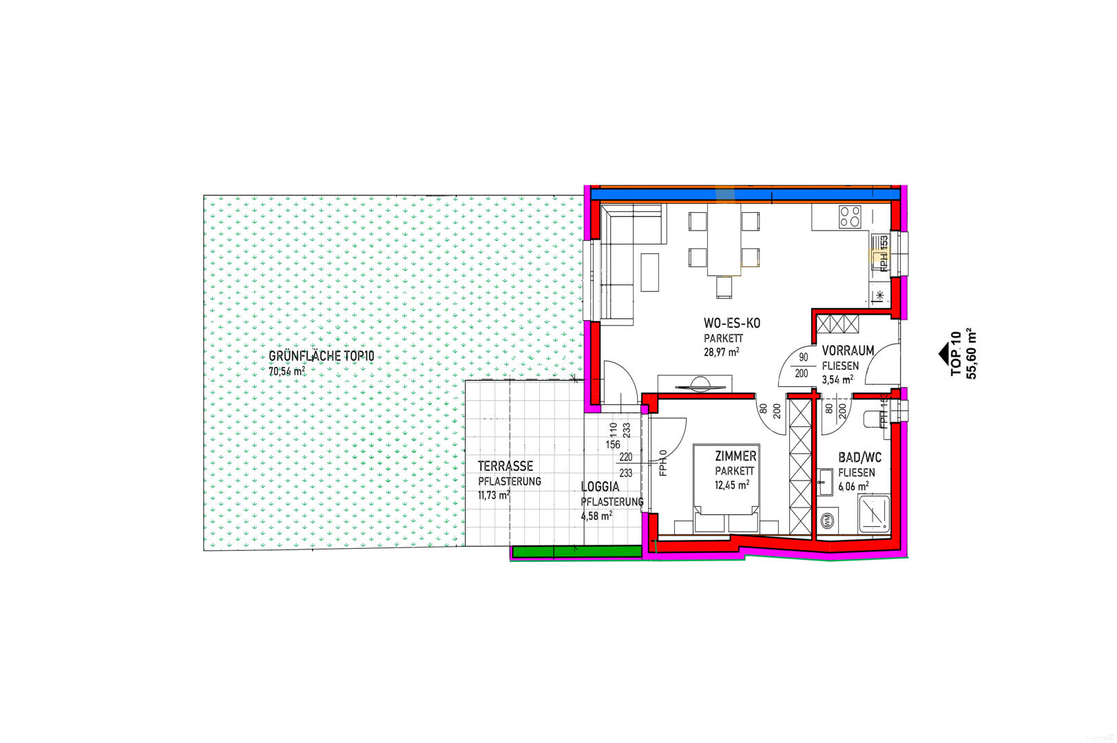 Wohnung zu kaufen: Schmiedgasse 14 - 16, 8430 Leibnitz - Grundriss