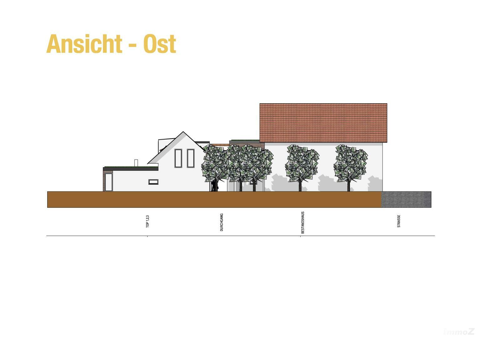 Haus zu kaufen: Ebenholzstraße 24, 8062 Gschwendt - Projekt Ansicht Ost