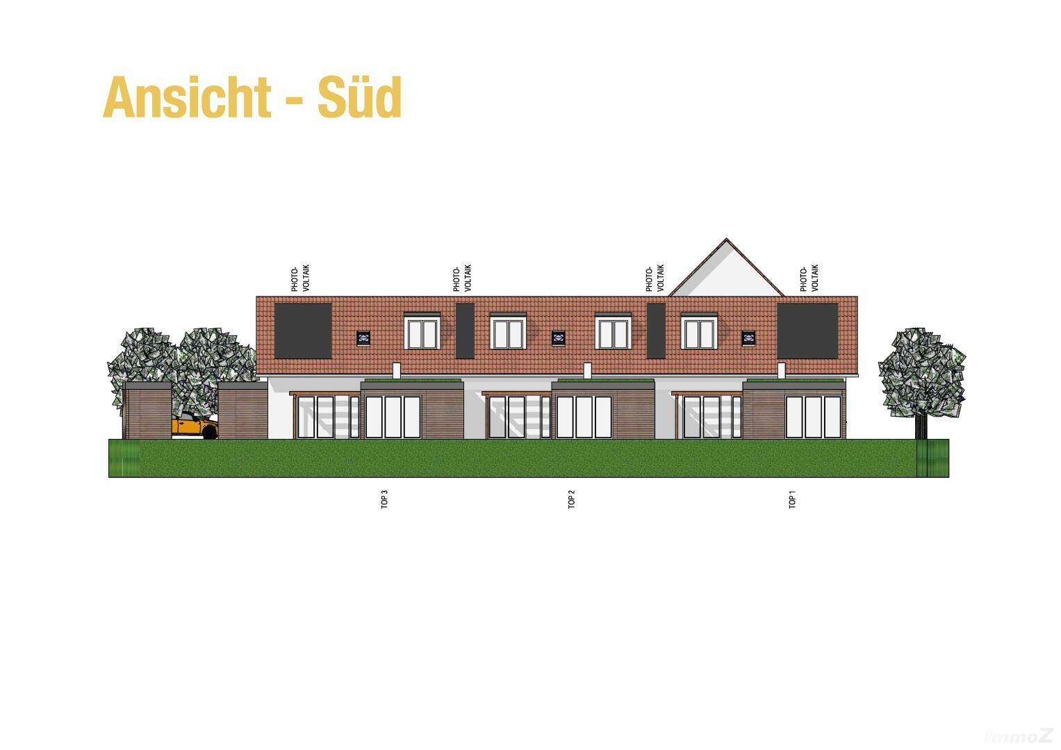 Haus zu kaufen: Ebenholzstraße 24, 8062 Gschwendt - Projekt Ansicht Süd