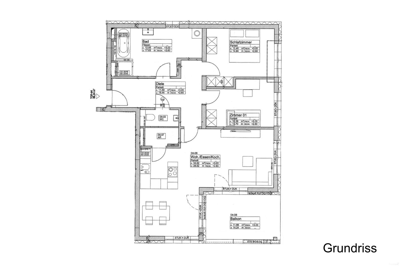 Wohnung zu kaufen: St. Peter Hauptstraße 72b, 8042 Graz - Grundriss