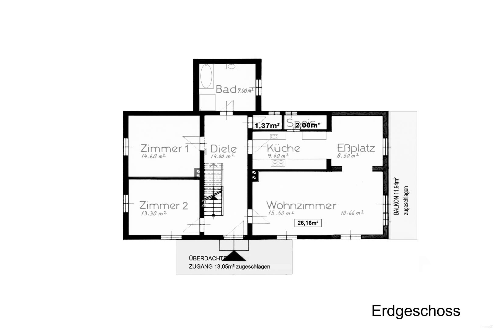Haus zu kaufen: Jägerweg 10, 8502 Hötschdorf - Grundriss EG