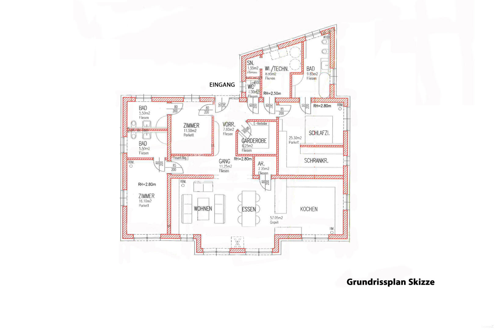 Haus zu kaufen: Forststraße 32, 8101 Gratkorn - Grundriss Skizze