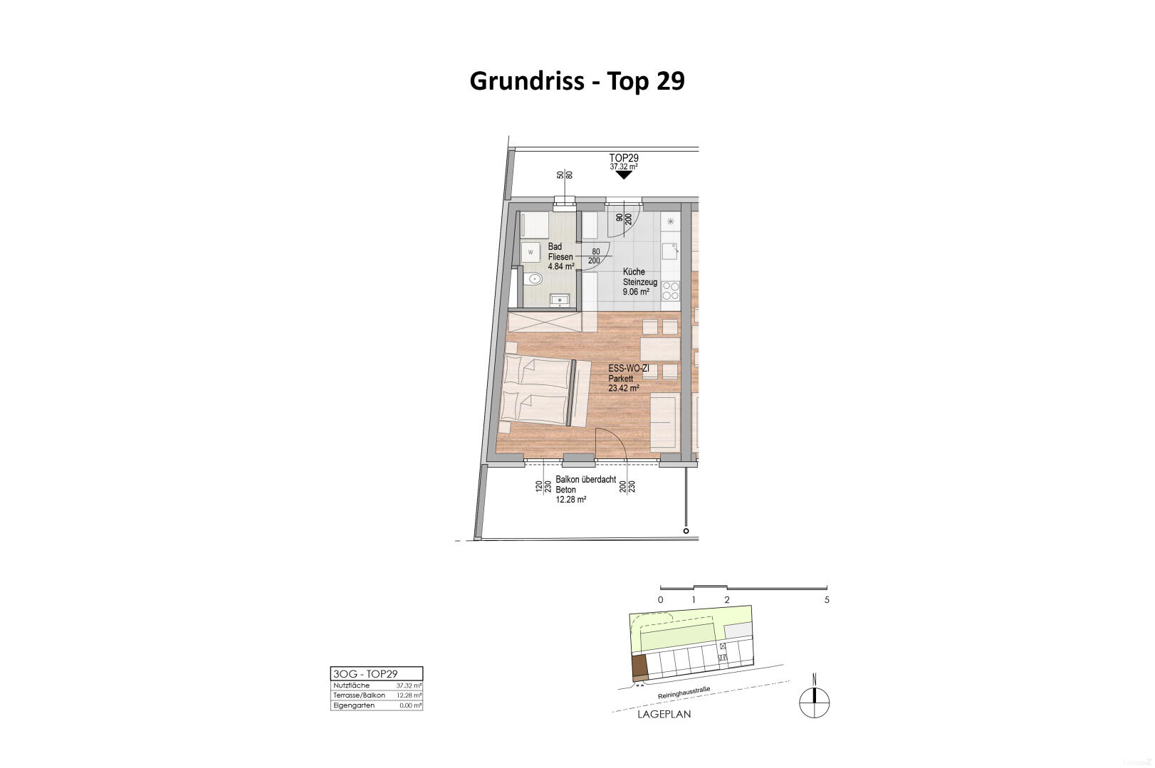 Wohnung zu mieten: Reininghausstraße 56, 8020 Graz - Grundriss Top 29