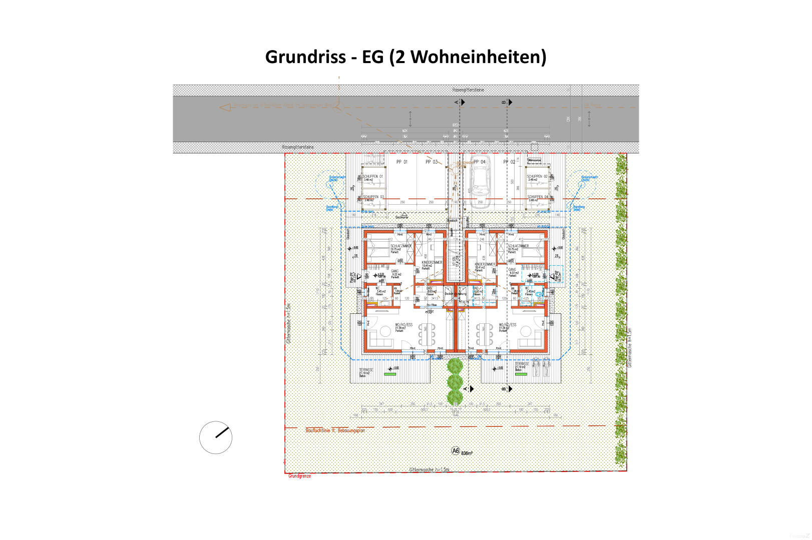 Wohnung zu kaufen: Kettenbachweg 398, 8271 Bad Waltersdorf - Grundriss EG (2 Wohneinheiten)